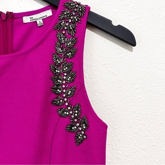 Flirty Beaded Fuchsia Mini Dress Ignite the Night - Picture 10 of 11
